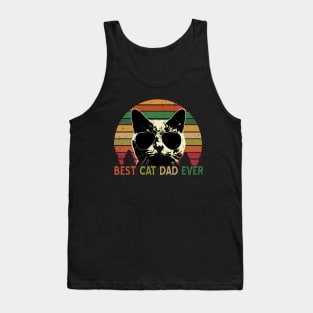 Best Cat Dad Ever - Vintage Retro Cat Father Gift Men Tank Top